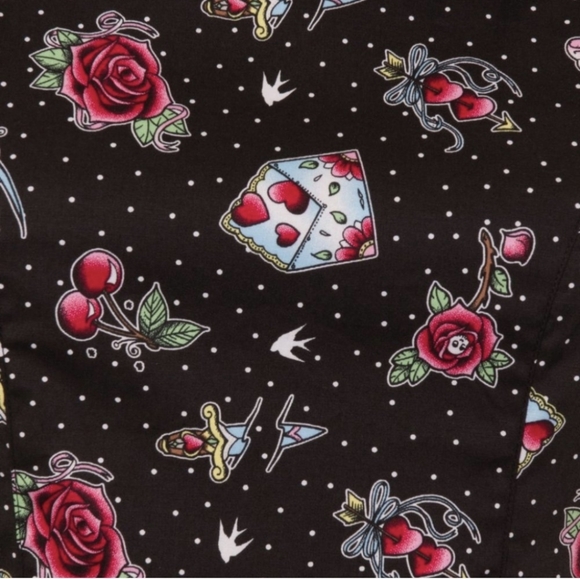 Hell Bunny Dress~Heart Cut Out~Tattoo~Pockets - Picture 3 of 4